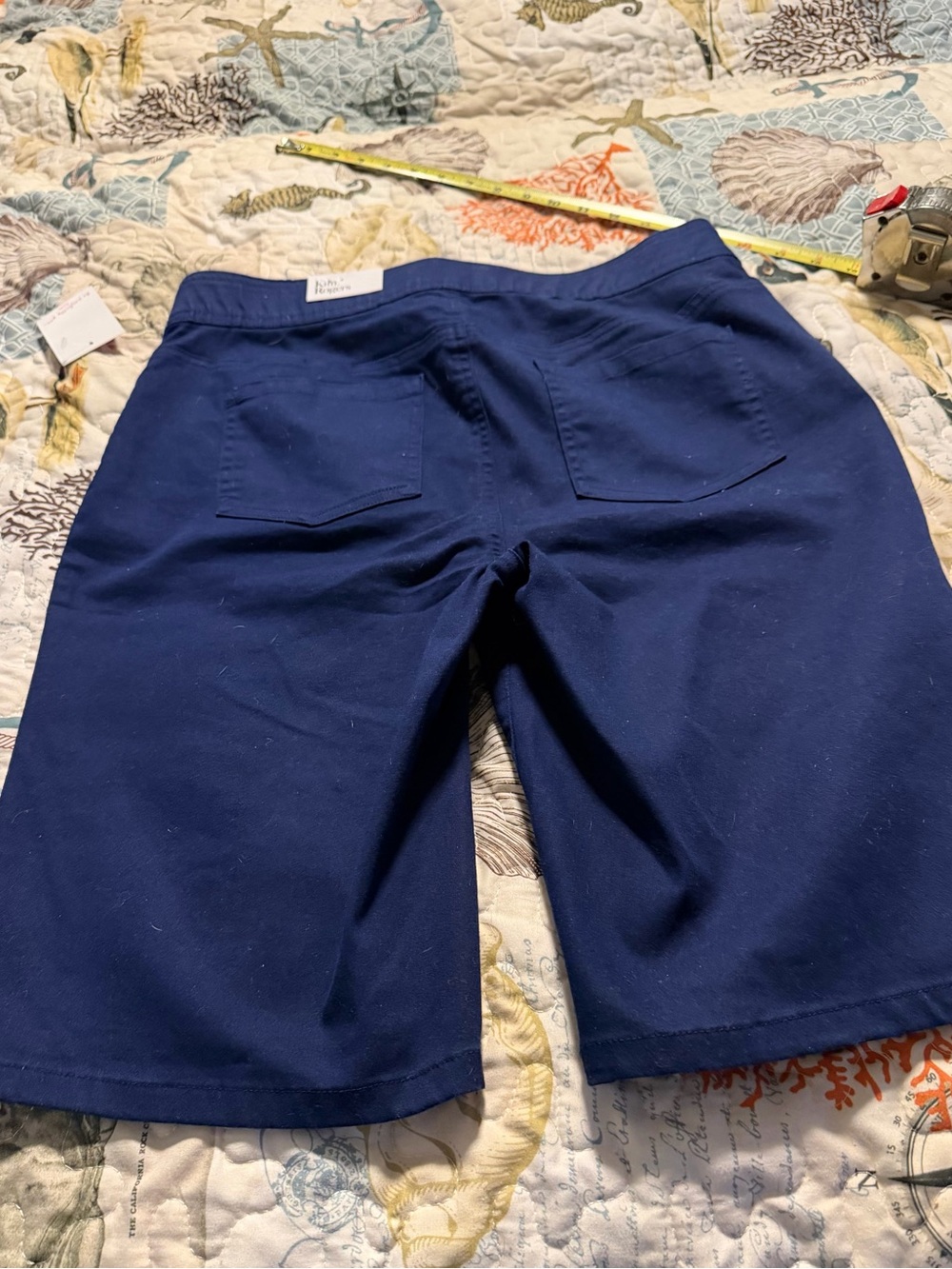 Kim Rogers Navy Blue Women's Bermuda Shorts - Picture 3 of 9